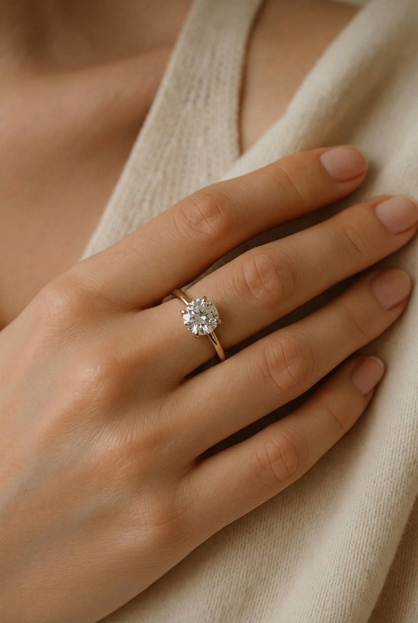 Anillo Brillo Redondo Grande