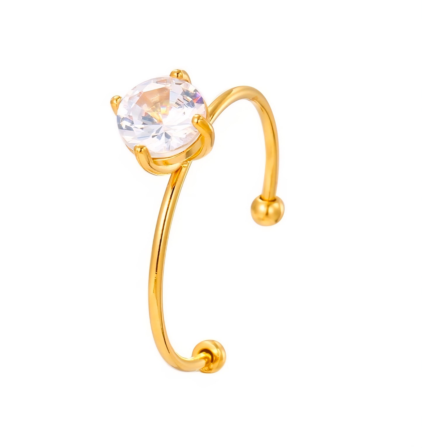 Anillo Brillo Redondo Grande