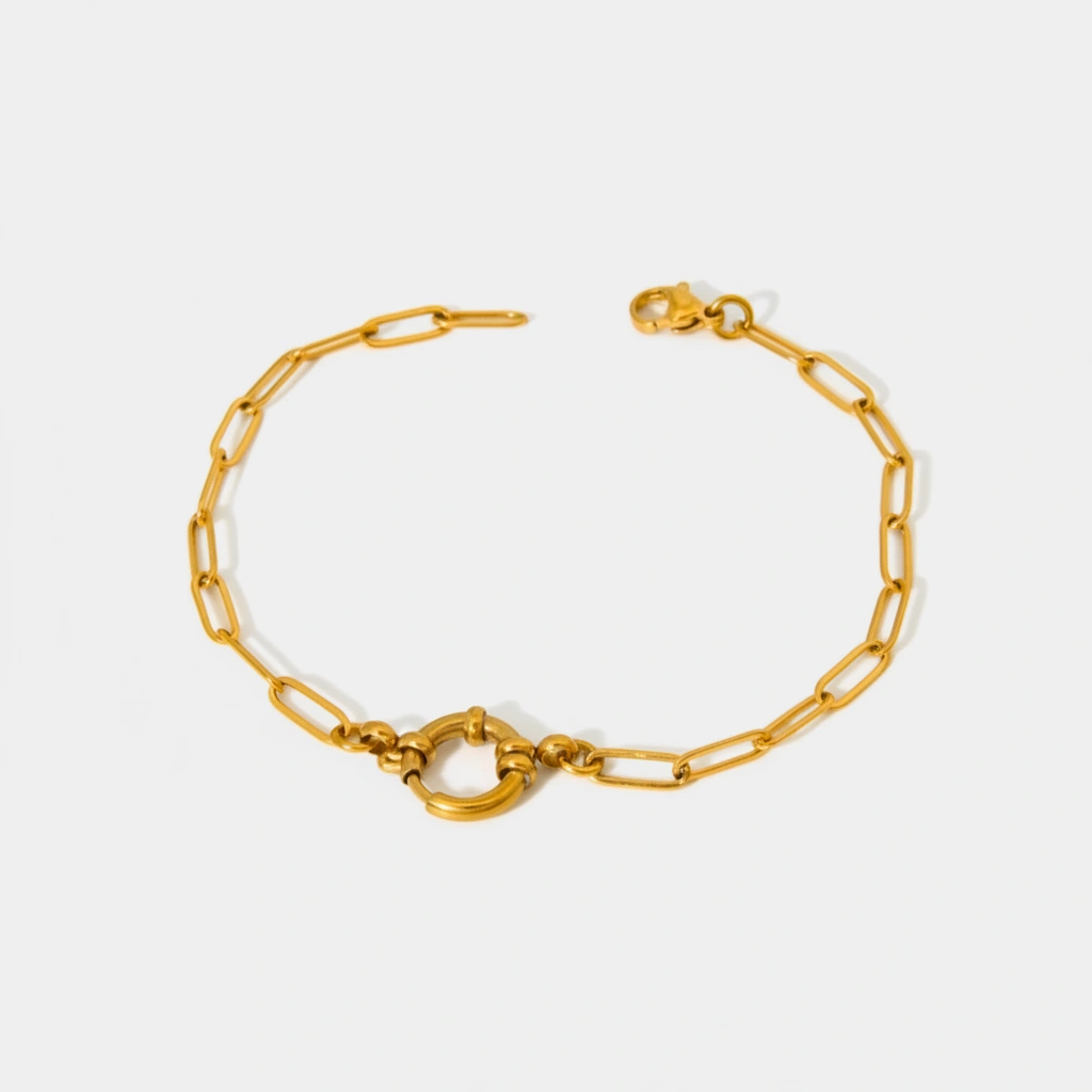 Pulsera cadena eslabón redondo